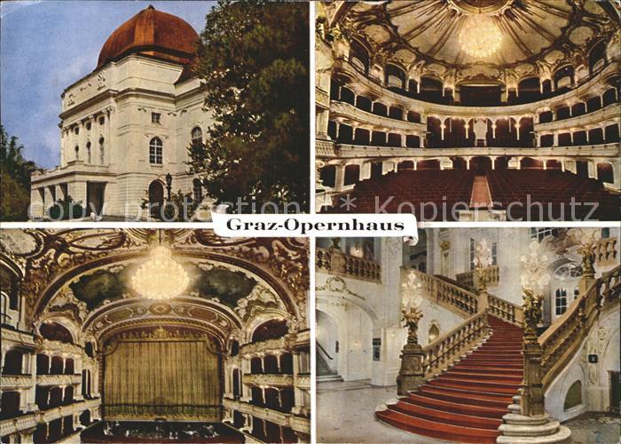 Graz Steiermark Opernhaus Buehne Treppe Zuschauersaal