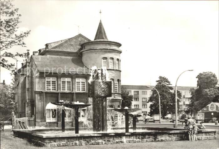 Bitterfeld Sachsen-Anhalt Springbrunnen HO- Hotel Central