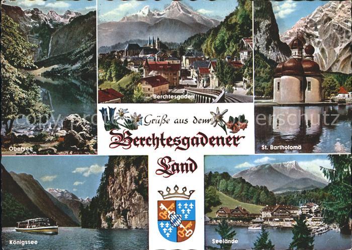BERCHTESGADEN Bayern Koenigsee Panorama Sankt Bartholomae Seelaende