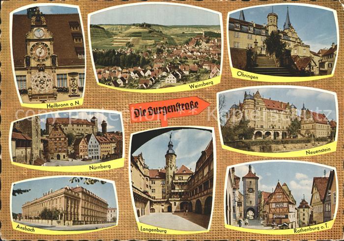 Heilbronn Neckar Die Burgenstrasse Nuernberg Ansbach Langenburg oehringen