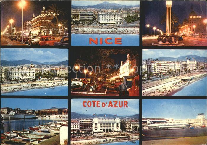 Nice Alpes Maritimes Fliegeraufnahme Strand Promenade Flugplatz