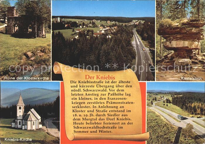 Kniebis Freudenstadt Der Kniebis Kirche Ruine der Klosterkirche Kastelstein