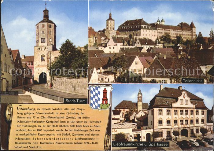 Guenzburg Teilansicht Liebfrauenkirche Stadtturm