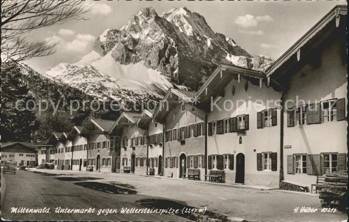 Mittenwald Bayern Untermarkt Wettersteinspitze