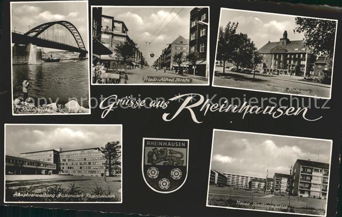 Rheinhausen Duisburg Rheinbruecke Rathaus Friedrich Alfred Strasse