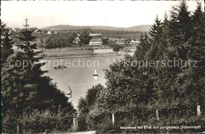 Langscheid Sorpesee Sopresee mit Blick auf Langscheid