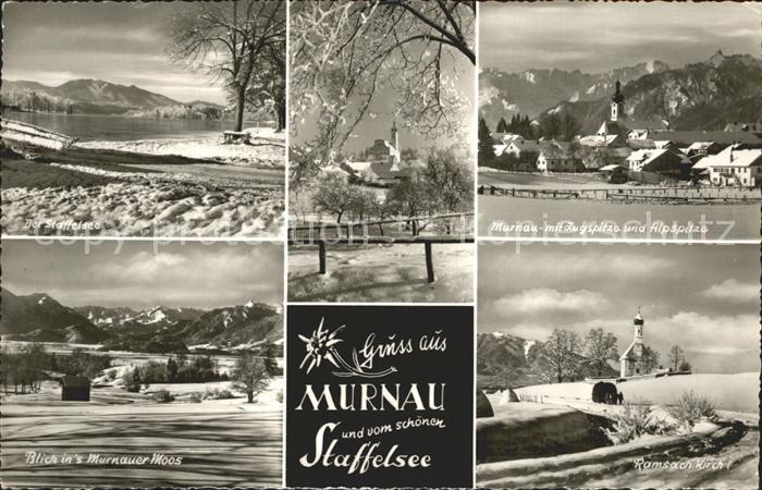 Murnau Staffelsee Staffelsee Zugspitze Kirche Ramsbach Murnauer Moos