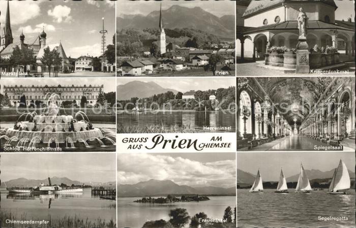 Prien Chiemsee Segelregatta Chiemseedampfer Marktplatz Spiegelsaal