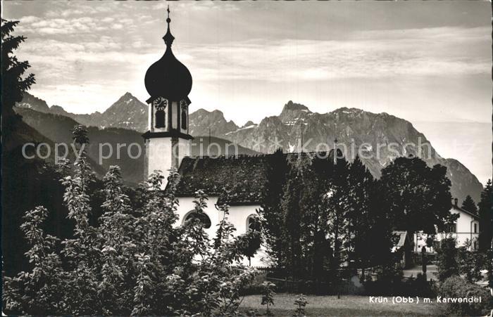 Kruen Kirche mit Karwendel
