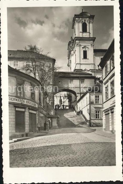 Litomerice Leitmeritz Nordboehmen Lederwarenerzeugung und Stadttor