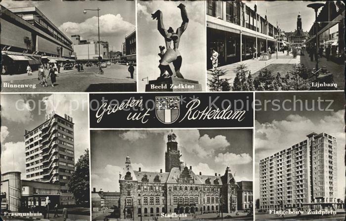 Rotterdam Lijnbaan Beeld Zadkine Binnenweg