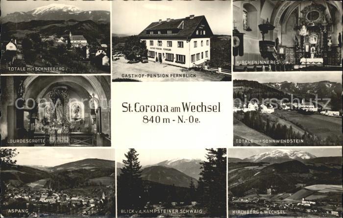 St Corona Wechsel Kircheninneres Aspang Lourdesgrotte