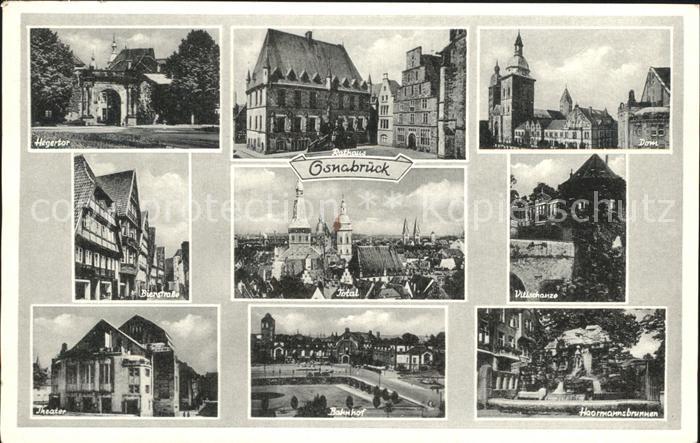 Osnabrueck Dom Bahnhof Theater Rathaus