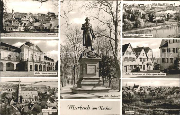 Marbach Neckar Schiller- Nationalmuseum Alexanderkirche Schillers Geburtshaus