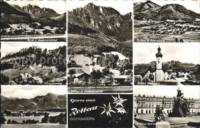 Rottau Chiemgau Gedererwand Kampenwand Schloss Herrenchiemsee