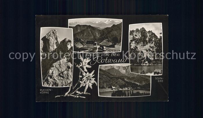 Muenchen Bayern Rotwand Ruchenkoepfe Soin- See