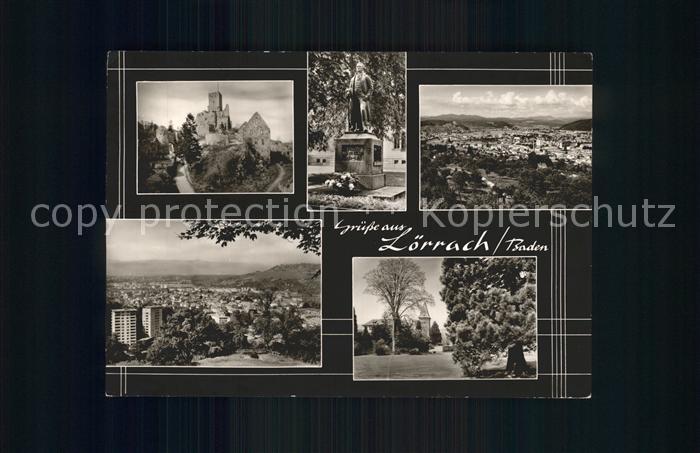 LoeRRACH Baden BW Teilansicht Burg Roetteln