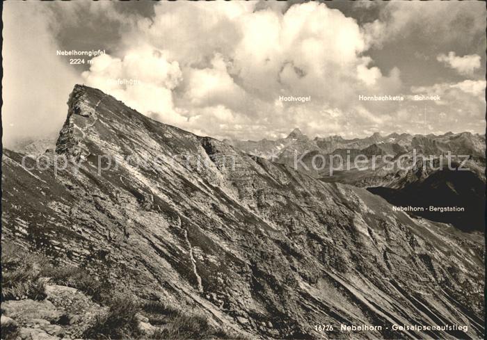 Nebelhorn Nebelhorngebiet mit Bergstation Hochvogel Gipfel
