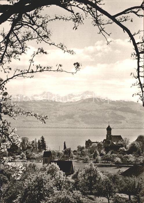 Wasserburg Bodensee Mit Blick auf Saentis und Bodensee
