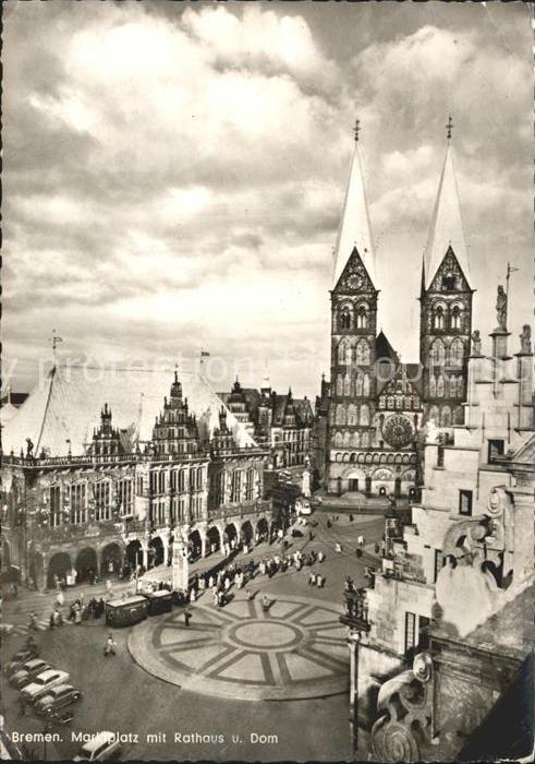 BREMEN  CITY Marktplatz mit Rathaus und Dom