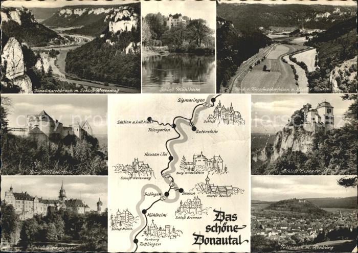 Tuttlingen Burg Wildenstein Schloss Werenwag Schloss Bronnen