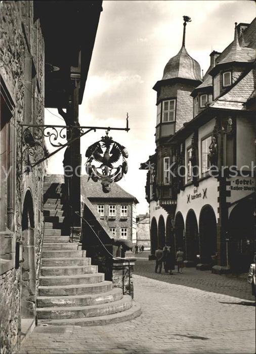 GOSLAR Harz Niedersachsen Freitreppe zum Rathaus Hotel Kaiser