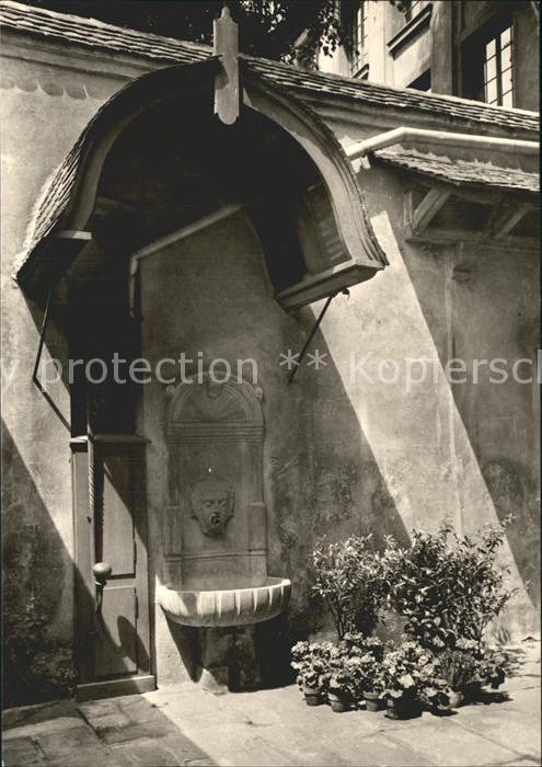 Frankfurt Main Goethehaus Hoefchen mit Brunnen