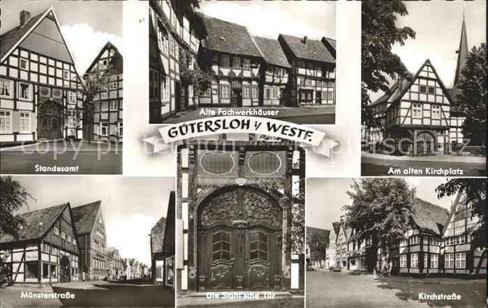 Guetersloh Standesamt Alte Fachwerkhaeuser Kirchplatz Muensterstrasse Stahlsche