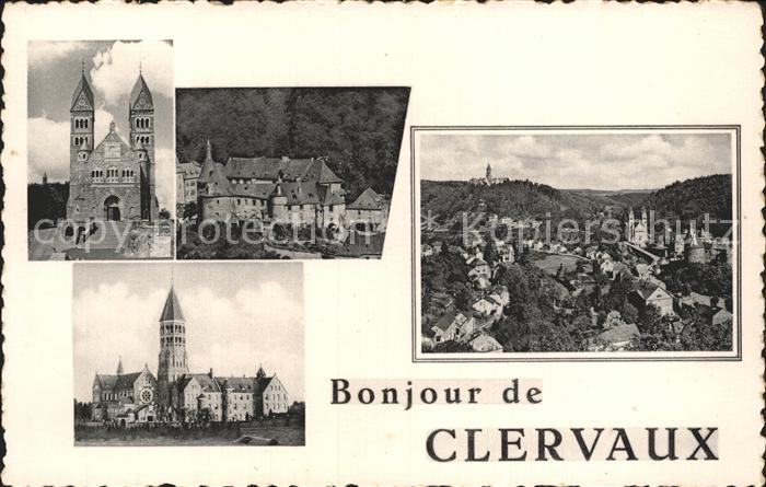 Clervaux Vue generale Chateau Eglise