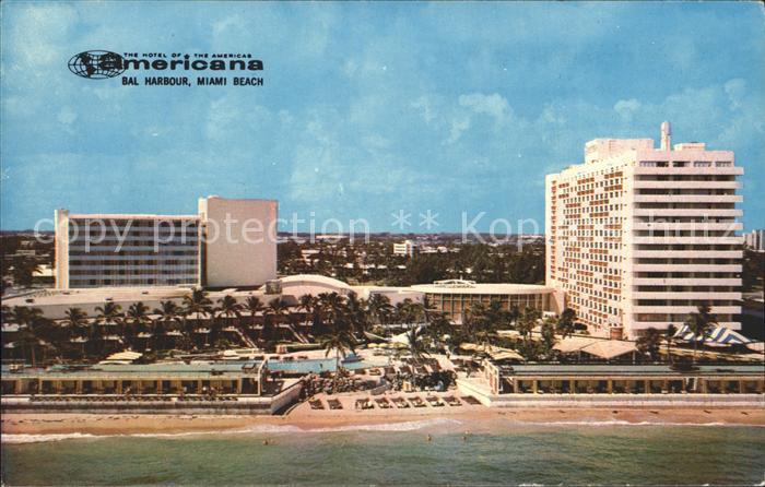Bal Harbour Hotel Americana Beach aerial view