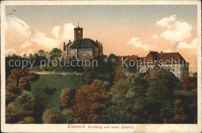Eisenach Thueringen Wartburg und neuer Gasthof