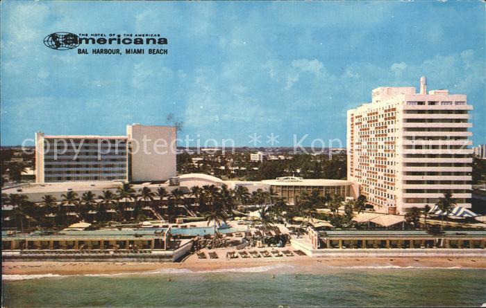 Bal Harbour Hotel Americana Beach aerial view