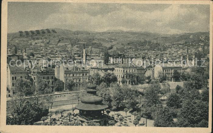 Sarajevo Blick ueber die Stadt