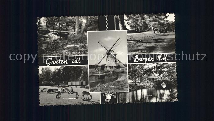 Bergen Nordholland Droomlaantje Zeeweg Sluis Hertenkamp Molen