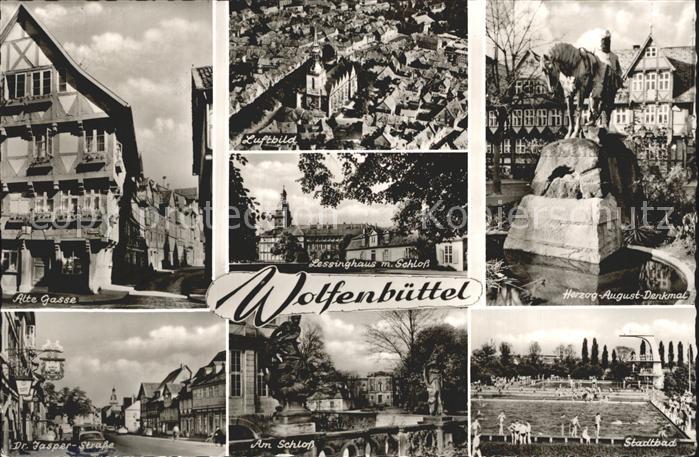 Wolfenbuettel Alte Gasse Luftbild Lessinghaus Schloss Herzog August Denkmal Stad