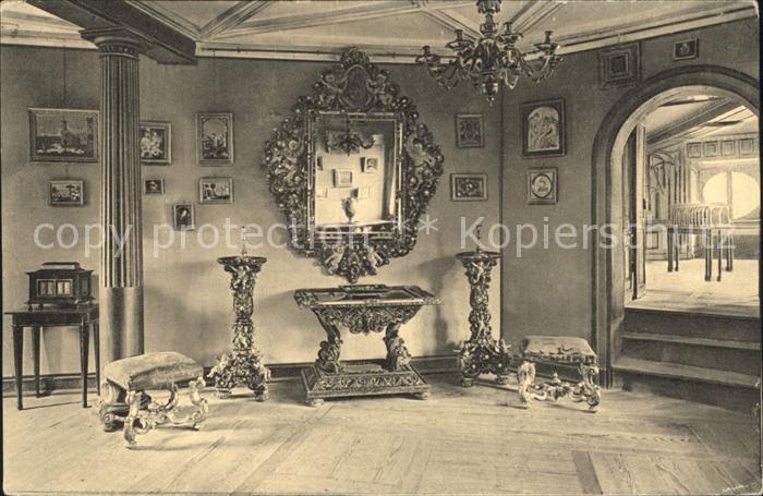 Wilhelmshoehe Kassel Empfangszimmer Kurfuerst Wilhelm I von Hessen Loewenburg Ku