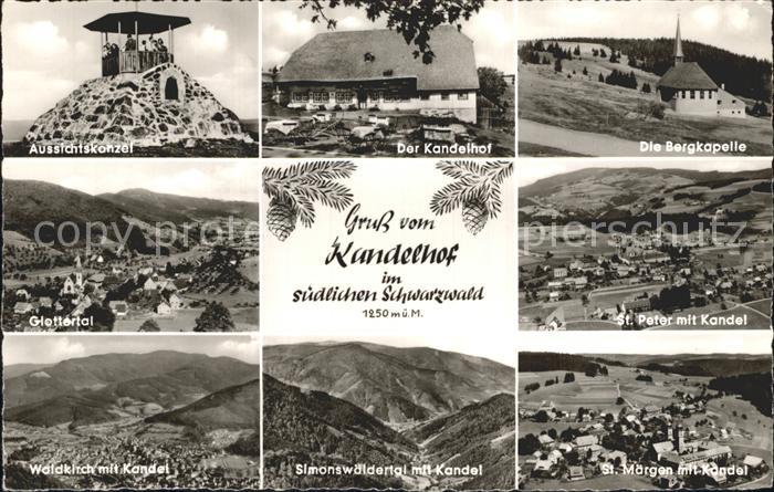 St Peter Schwarzwald Berggasthaus Kandelhof Aussichtskanzel Bergkapelle Glottert