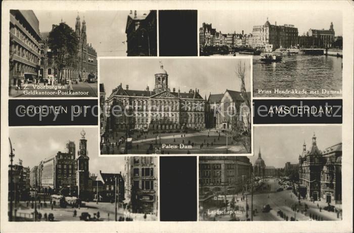 Amsterdam Niederlande Z Voorburgwal Geldkantoor Postkantoor Prins Hendrikkade Da