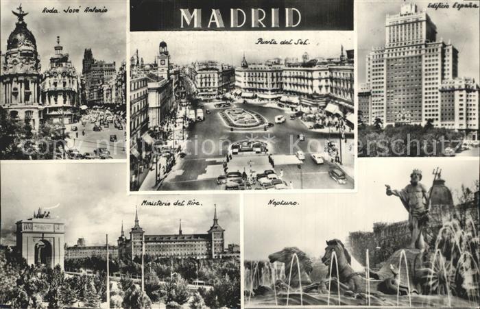 Madrid Spain Avenida Jose Antonio Puerta del Sol Edificio Espana Neptuno Ministe
