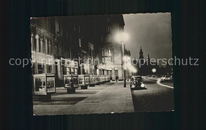 DRESDEN Elbe Altmarkt Nachtaufnahme