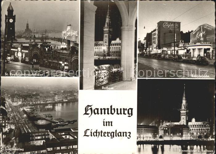 HAMBURG CITY im Lichterglanz St Pauli Landungsbruecken Rathaus Reeperbahn Binne