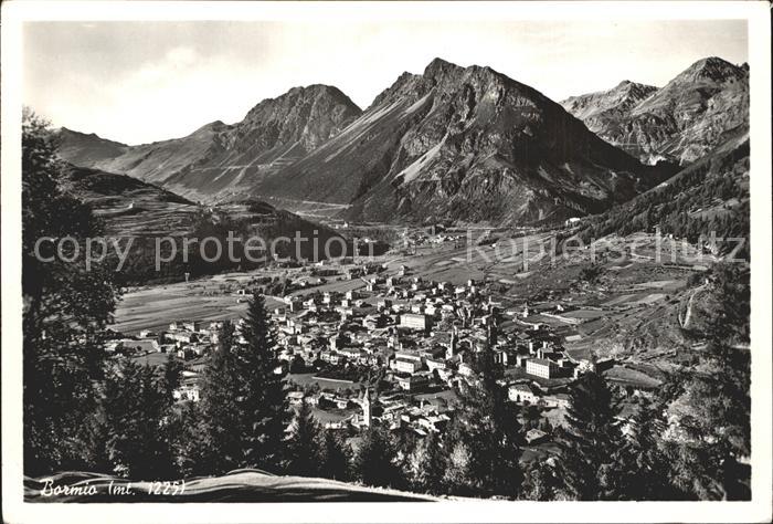 Bormio Gesamtansicht mit Alpenpanorama