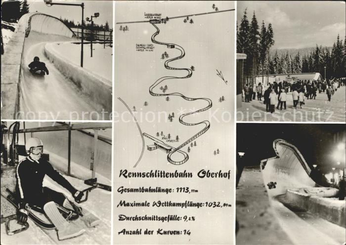 Oberhof Thueringen Rennschlittenbahn Wintersportplatz