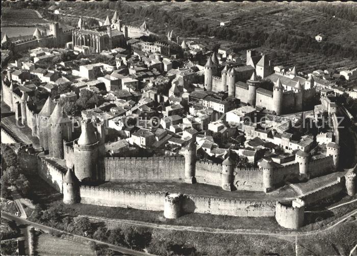 Carcassonne Cite vue aerienne