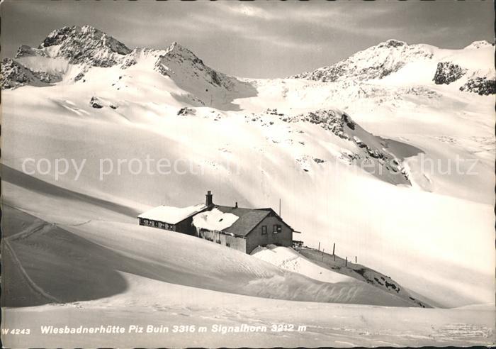 Wiesbadener Huette Piz Buin Signalhorn Gebirgspanorama
