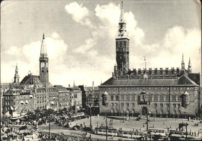 Copenhagen Kobenhavn Radhuspladsen Tram Rathausplatz Strassenbahn