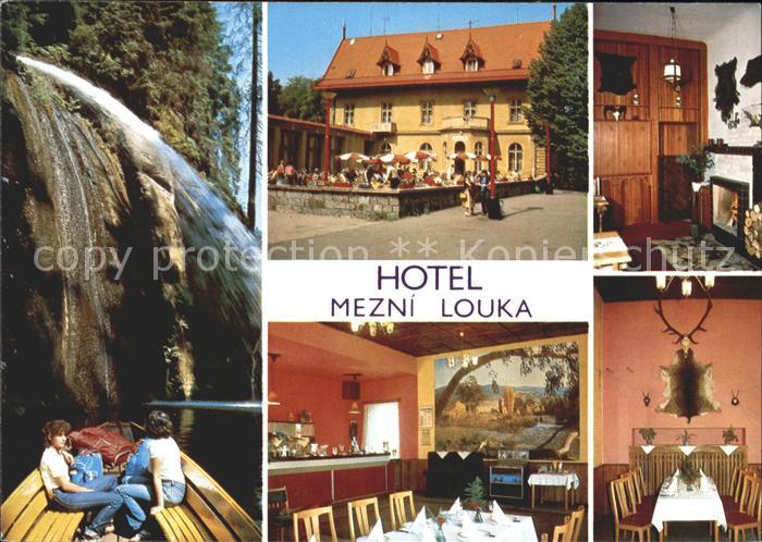 Hrensko Hotel Mezni Louka Restaurant Wasserfall