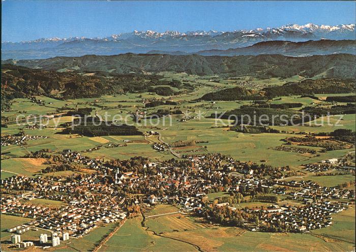 Isny Allgaeu Alpenpanorama Fliegeraufnahme