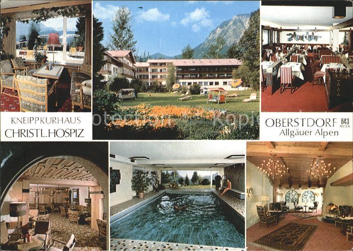 Oberstdorf Kneippkurhaus Christl. Hospiz Restaurant Hallenbad Liegewiese