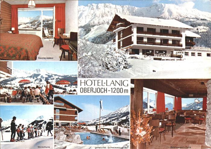 Oberjoch Hotel Lanig Gaestezimmer Restaurant Terrasse Skischule Schwimmbad Winte